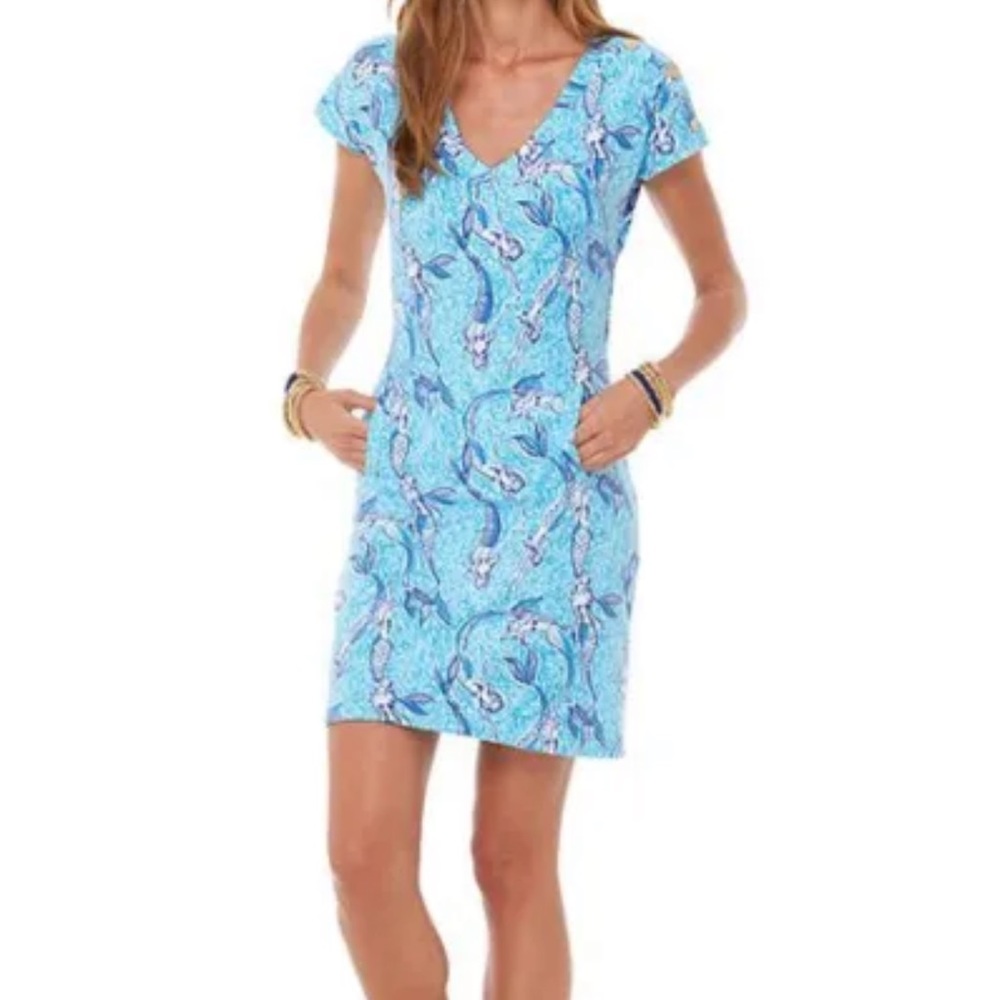 NWT LILLY PULITZER HAYLEY DRESS SPA BLUE NICE TAIL HOLY GRAIL!